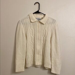 Women's Cream Cable Knit Sweater